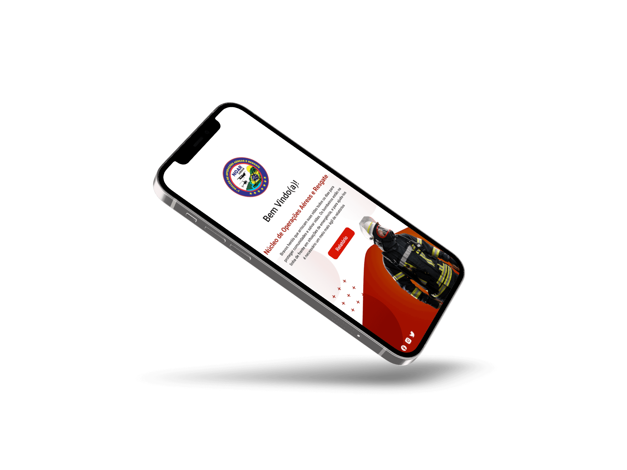 Firefighters App: App e site para o NOAR (Núcleo de Operações Aéreas e Resgate) registrar ocorrências de resgate.